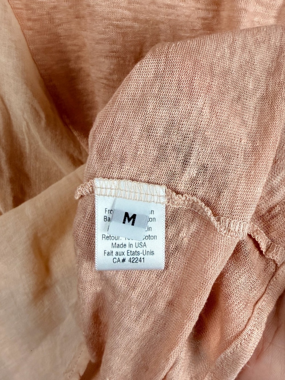 Anthropologie Stark tan pink linen/cotton asymmetrical top size medium - Picture 3 of 6